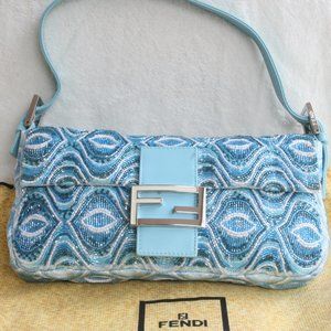 Vintage FENDI Beaded Baguette Bag Purse